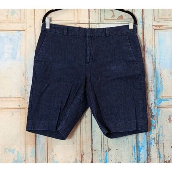Banana Republic Womens Size 28/6 Blue Flat Front Slash Pockets Chino Shorts - Picture 1 of 6